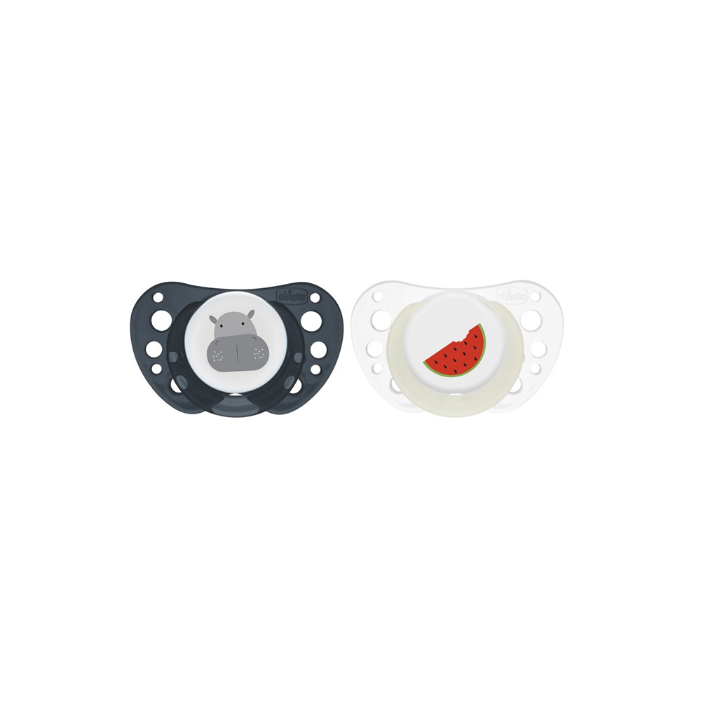 CHICCO - PHYSIO FORMA AIR Πιπίλα Σιλικόνης 16-36m+ (μπεζ-γκρι μπλε) - 2τεμ.